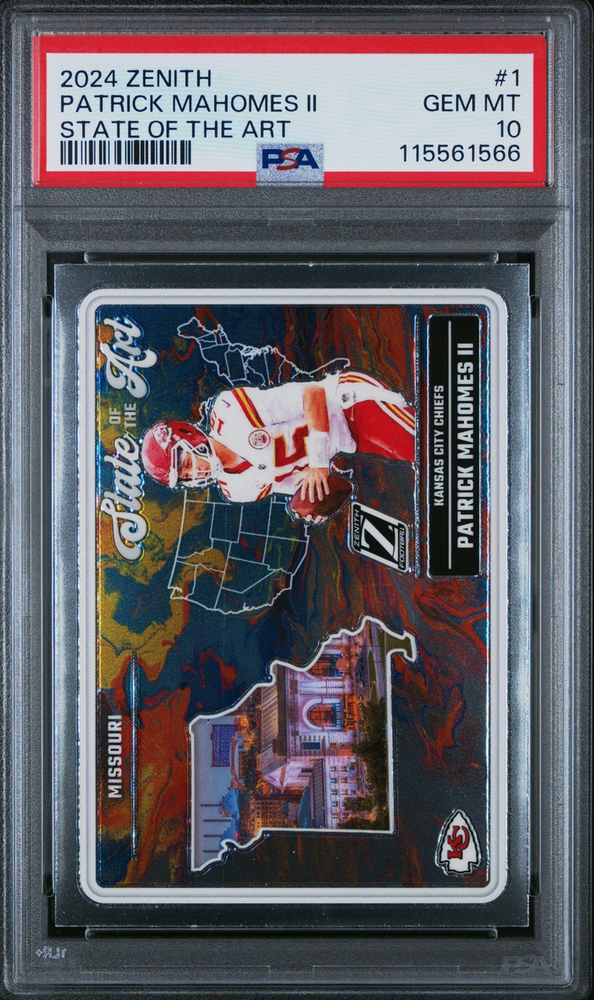 Graded 2024 Panini Zenith Patrick Mahomes II #1 State of the Art Football Card PSA 10 Gem Mint (ONLINE ORDER ONLY)