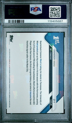 Graded 2025 Topps Now Cam Ward #D1 1st University of Miami QB Drafted Number 1 Since '87 Rookie RC Football Card PSA 10 Gem Mint