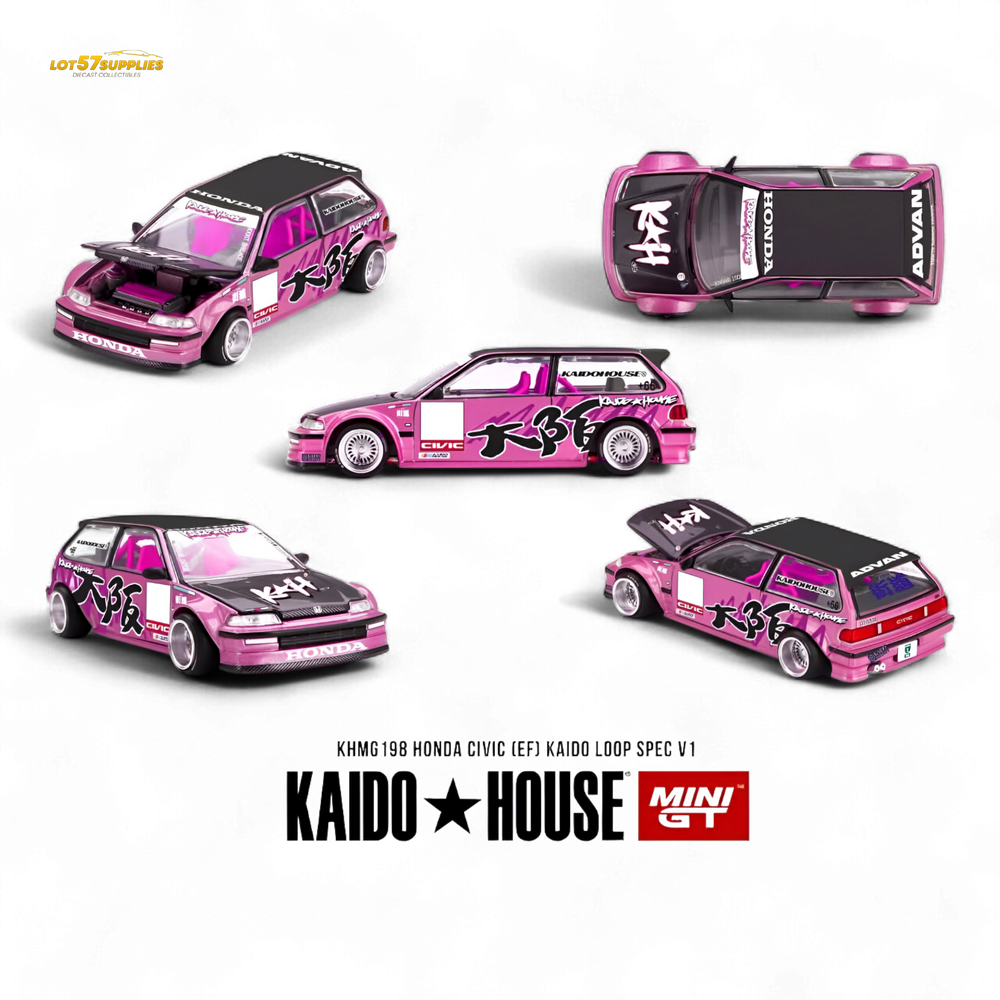 (Pre-Order) Kaido House Honda Civic (EF) Kaido Loop Spec V1 - 1:64 (ONLINE ORDER ONLY)