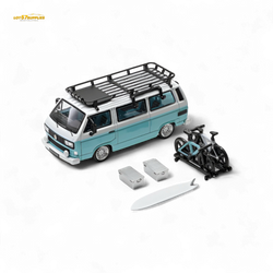 Mortal VW T3 Lowrider Van - Tiff Blue + White Double Color 1:64 (ONLINE ORDER ONLY)