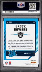 Graded 2024 Panini Donruss Brock Bowers #394 Optic Preview Red Wave Rookie RC Football Card PSA 10 Gem Mint (ONLINE ORDER ONLY)