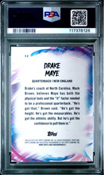 Graded 2024 Topps Chrome Drake Maye #F2 Finesse Rookie RC Football Card PSA 10 Gem Mint
