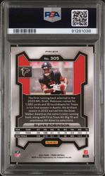 Graded 2023 Panini Prizm Bijan Robinson #305 Green Wave Rookie RC Football Card PSA 10 Gem Mint (ONLINE ORDER ONLY)