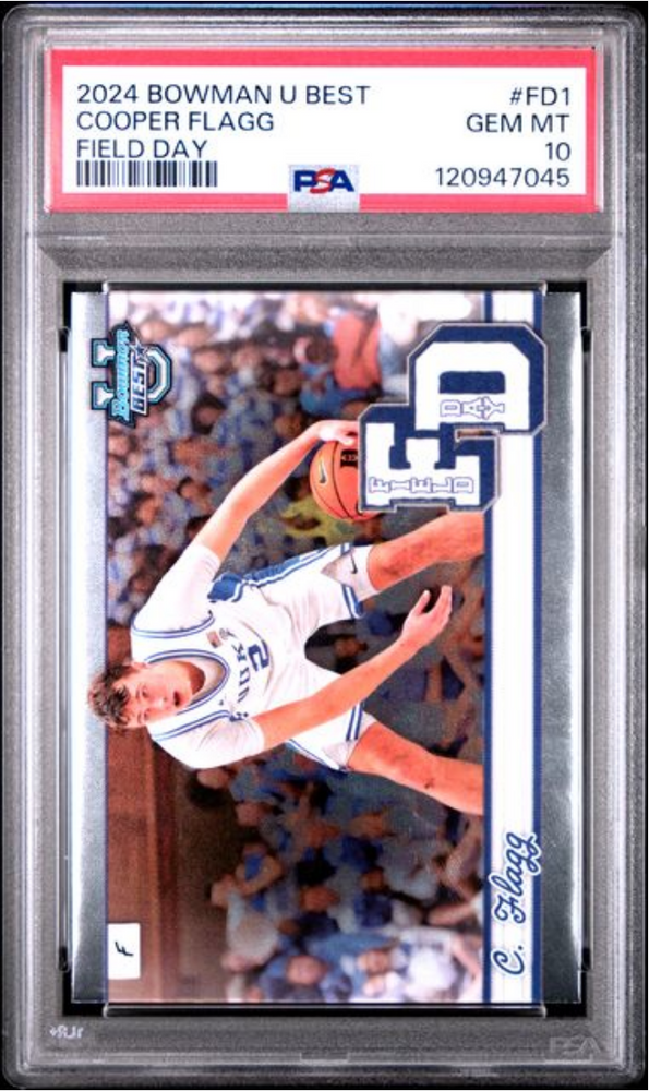 Graded 2024 Topps Bowman U Best Cooper Flagg #FD1 Field Day Rookie RC Basketball Card PSA 10 Gem Mint (ONLINE ORDER ONLY)
