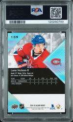Graded 2024 Upper Deck Allure Lane Hutson #139 Rookie RC Hockey Card PSA 10 Gem Mint (ONLINE ORDER ONLY)