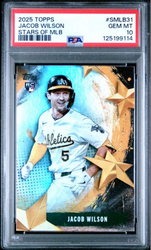 Graded 2025 Topps Jacob Wilson #SMLB31 Stars of MLB Rookie RC Baseball Card PSA 10 Gem Mint