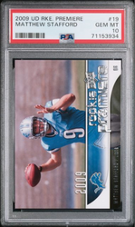 Graded 2009 Upper Deck Rookie Premiere Matthew Stafford #19 Rookie RC Football Card PSA 10 Gem Mint (ONLINE ORDER ONLY)