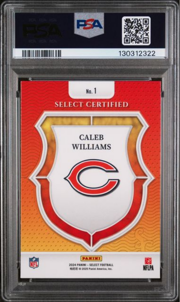 Graded 2024 Panini Select Caleb Williams #1 Select Certified Rookies Rookie RC Football Card PSA 10 Gem Mint
