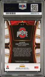 Graded 2023 Panini Select Draft Picks Jaxon Smith-Njigba #7 Silver Rookie RC Football Card PSA 10 Gem Mint