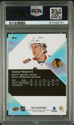 Graded 2024 Upper Deck Allure Connor Bedard #94 Hockey Card PSA 10 Gem Mint