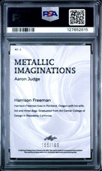 Graded 2025 Leaf Aaron Judge #MI1 Metallic Imaginations Series 2 Red /199 Baseball Card PSA 9 Mint (ONLINE ORDER ONLY)