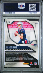 Graded 2024 Panini Prizm Drake Maye #329 Disco Prizm Rookie RC Football Card PSA 9 Mint