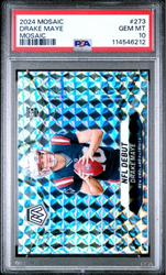 Graded 2024 Panini Mosaic Drake Maye #273 Mosaic Rookie RC Football Card PSA 10 Gem Mint