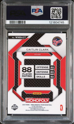 Graded 2024 Panini Prizm Monopoly WNBA Caitlin Clark #27 Insert Rookie RC Basketball Card PSA 10 Gem Mint