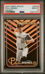 Graded 2024 Topps Update Paul Skenes #US100 Holiday Rookie RC Baseball Card PSA 10 Gem Mint (ONLINE ORDER ONLY)