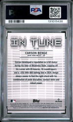 Graded 2024 Topps Bowman Draft Carson Benge #IT10 In Tune Rookie RC Baseball Card PSA 10 Gem Mint