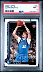 Graded 2025 Topps Cooper Flagg #201 Rookie RC Basketball Card PSA 9 Mint