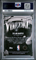 Graded 2025 Topps Chrome Dylan Harper #YQ2 Youthquake Refractor Rookie RC Basketball Card PSA 10 Gem Mint