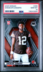 Graded 2025 Panini Mosaic Shedeur Sanders #290 Rookie RC Football Card PSA 10 Gem Mint