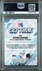 Graded 2025 Topps Chrome VJ Edgecombe #GT18 Go Time Rookie RC Basketball Card PSA 10 Gem Mint