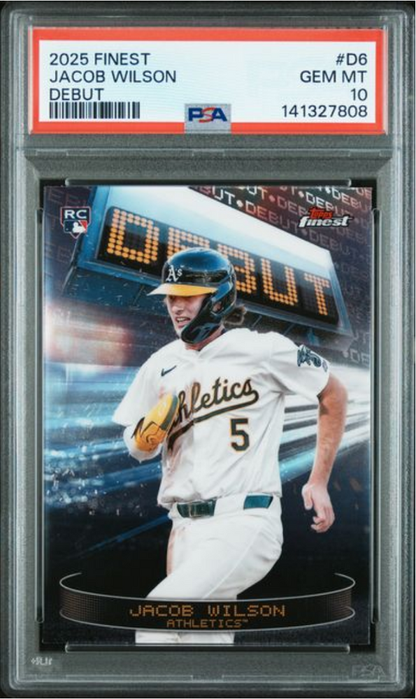 Graded 2025 Topps Finest Jacob Wilson #D6 Debut Rookie RC Baseball Card PSA 10 Gem Mint