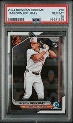 Graded 2024 Topps Bowman Chrome Jackson Holliday #26 Rookie RC Baseball Card PSA 10 Gem Mint