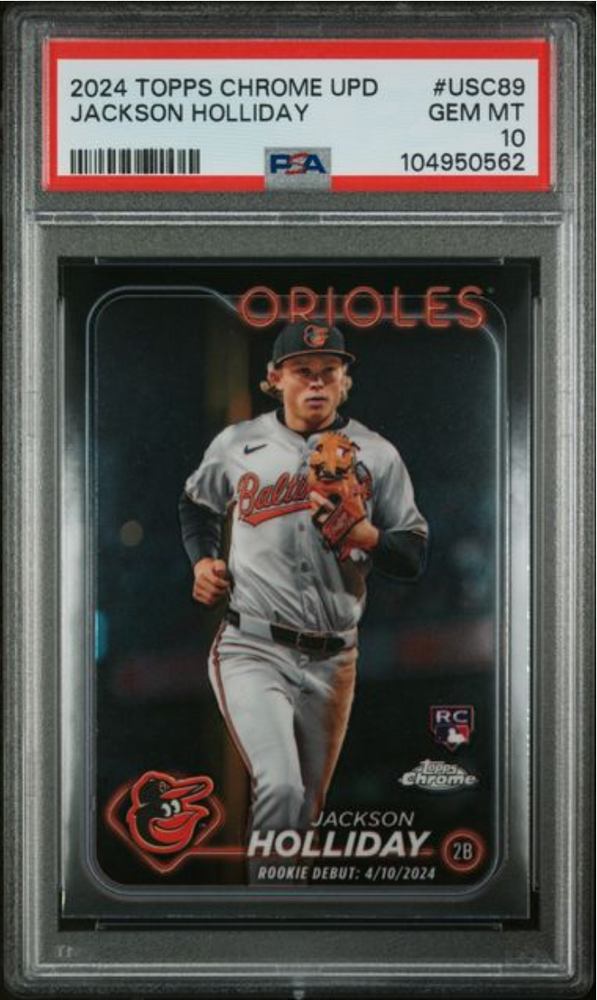 Graded 2024 Topps Chrome Update Jackson Holliday #USC89 Rookie RC Baseball Card PSA 10 Gem Mint