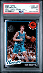 Graded 2025 Topps Kon Knueppel #80BK-53 1980 Topps Rookie RC Basketball Card PSA 10 Gem Mint