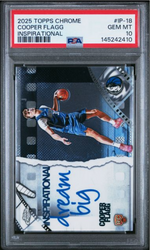 Graded 2025 Topps Chrome Cooper Flagg #IP18 Inspirational Rookie RC Basketball Card PSA 10 Gem Mint
