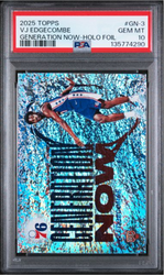 Graded 2025 Topps VJ Edgecombe #GN3 Generation Now Holo Foil Rookie RC Basketball Card PSA 10 Gem Mint