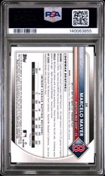 Graded 2025 Topps Bowman Chrome Mega Box Marcelo Mayer #39 Geometric Refractor /499 Rookie RC Baseball Card PSA 10 Gem Mint
