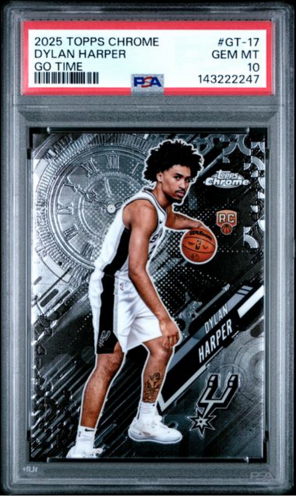 Graded 2025 Topps Chrome Dylan Harper #GT17 Go Time Rookie RC Basketball Card PSA 10 Gem Mint