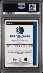 Graded 2025 Topps Cooper Flagg #80BK-51 1980 Topps Basketball Rookie RC Basketball Card PSA 9 Mint