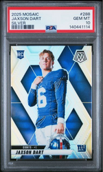 Graded 2025 Panini Mosaic Jaxson Dart #288 Silver Rookie RC Football Card PSA 10 Gem Mint