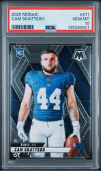 Graded 2025 Panini Mosaic Cam Skattebo #271 Rookie RC Football Card PSA 10 Gem Mint