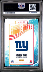 Graded 2025 Panini Absolute Jaxson Dart #RWJDT Rookie Wave Rookie RC Football Card PSA 10 Gem Mint