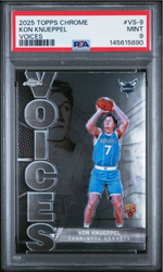 Graded 2025 Topps Chrome Kon Knueppel #VS9 Voices Rookie RC Basketball Card PSA 9 Mint