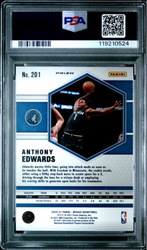 Graded 2020-21 Panini Mosaic Anthony Edwards #201 Reactive Orange Rookie RC Basketball Card PSA 10 Gem Mint
