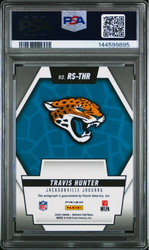 Graded 2025 Panini Mosaic Travis Hunter #RS-THR Rookie Scripts Rookie RC Football Card PSA 10 Gem Mint