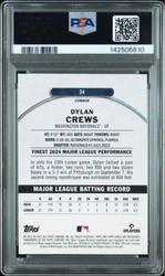 Graded 2025 Topps Finest Dylan Crews #34 Purple Checkerboard /150 Rookie RC Baseball Card PSA 10 Gem Mint