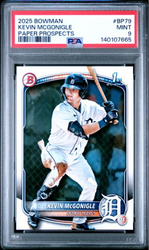 Graded 2025 Topps Bowman Kevin McGonigle #BP79 Paper Prospects Rookie RC Baseball Card PSA 9 Mint