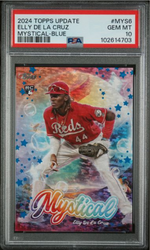 Graded 2024 Topps Update Elly De La Cruz #MYS6 Mystical Blue Rookie RC Baseball Card PSA 10 Gem Mint