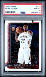 Graded 2025 Topps Derik Queen #213 Rookie RC Basketball Card PSA 10 Gem Mint