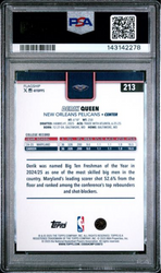 Graded 2025 Topps Derik Queen #213 Rookie RC Basketball Card PSA 10 Gem Mint