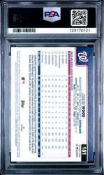 Graded 2025 Topps James Wood #181 Rookie RC Baseball Card PSA 10 Gem Mint