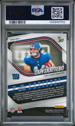 Graded 2025 Panini Prizm Cam Skattebo #363 Lazer Prizm Rookie RC Football Card PSA 10 Gem Mint