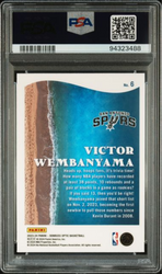 Graded 2023 Panini Donruss Optic Victor Wembanyama #6 Splash Rookie RC Basketball Card PSA 10 Gem Mint