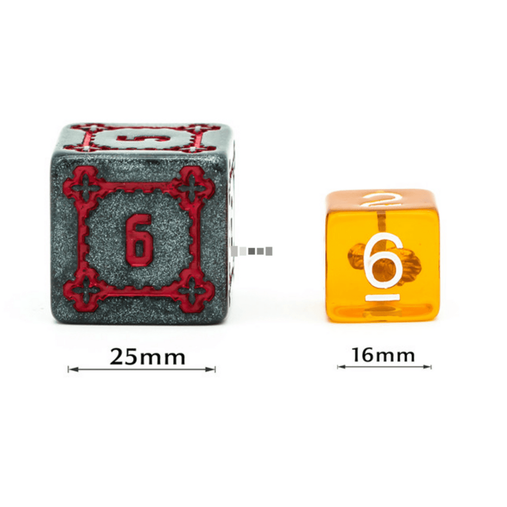 Huge Black Castle Dice Set - 25mm