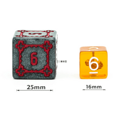 Huge Black Castle Dice Set - 25mm