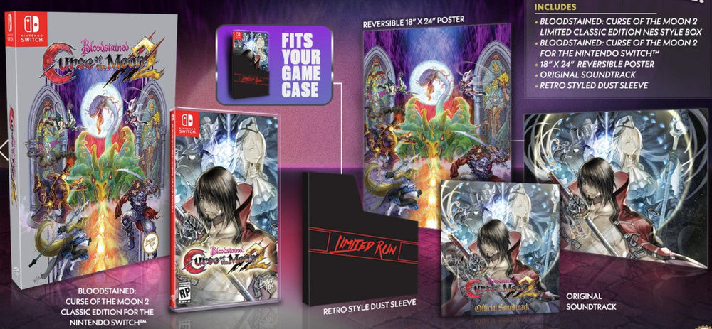 Limited Run Games #98: Bloodstained: Curse Of The Moon 2 - Classic Edition (Nintendo Switch) (ONLINE ORDER ONLY)